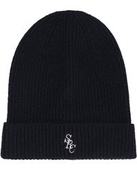 Sporty & Rich Logo-embroidered Knit Beanie - Blue