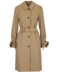 Burberry Tropical Gabardine Car Coat - Natural