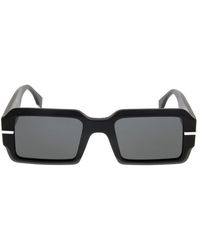 Fendi - Rectangle Frame Sunglasses - Lyst