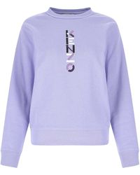 KENZO Lilac Cotton Sweatshirt M - Purple