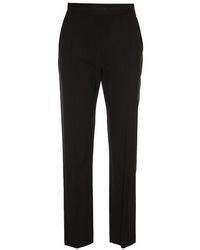 MSGM - Logo Waistband Tapered Trousers - Lyst