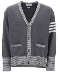 Thom Browne - Cotton Cardigan With Hector Intarsia - Lyst