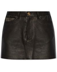 Etro - Leather Skirt - Lyst
