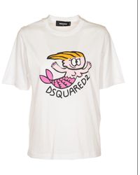 DSquared² - Graphic Printed T-shirt - Lyst