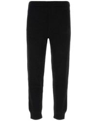 Prada - Mid-rise Fine-knitted Track Pants - Lyst