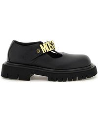 Moschino - Logo Lettering Round Toe Shoes - Lyst