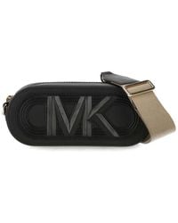 Michael Kors - Mk Logo Zipped Clutch Bag - Lyst