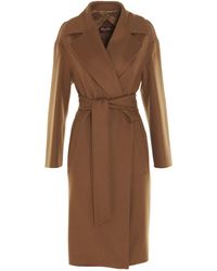 Max Mara Studio Belted Wrap Coat - Brown