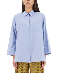 Max Mara - Button Detailed Long-sleeved Shirt - Lyst