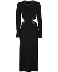 STAUD - Dolce Cut-out Long Sleeved Midi Dress - Lyst