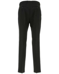 【ヴァレンティノ】 Trousers - Straight Trousers パンツ Valentino Side-stripe Straight Leg Trousers in Natural for