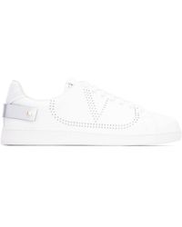 valentino garavani studded printed sneakers