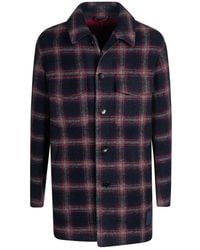 Etro - Checked Buttoned Single-breasted Coat - Lyst