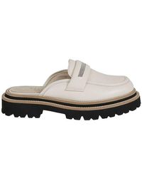 Peserico - Embellished Slip-on Sandals - Lyst