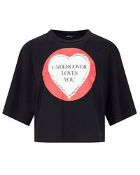 Undercover - Printed Crop T-shirt - Lyst