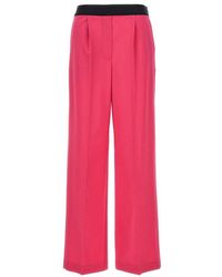 MSGM - Pants With Front Pleats - Lyst