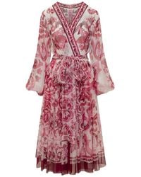 Dolce & Gabbana - Long Dress Majolica Print - Lyst