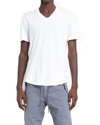 James Perse - Clear Jersey V-neck T-shirt - Lyst