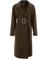 Burberry Belted Trench Coat - Green