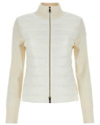 Moncler - Panelled Padded Cardigan - Lyst