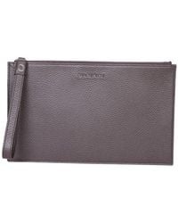 Orciani - Logo Lettering Zipped Clutch Bag - Lyst