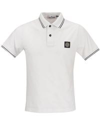 Stone Island - Tipped Compass Patch Polo Shirt - Lyst