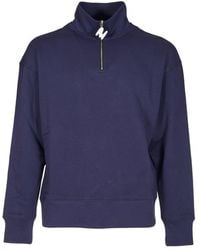 MSGM - Half-Zipped Sweatshirt - Lyst