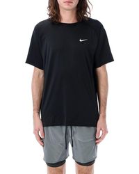 Nike - Logo Printed Short-sleeved Fitness Top - Lyst
