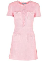 Self-Portrait - Waffle' Polyester Blend Dress - Lyst