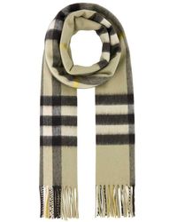 Burberry - Logo Patch Checked Fringed Scarf - Lyst