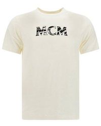 MCM - Logo Printed Crewneck T-shirt - Lyst