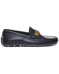 Moschino - Logo Plaque Loafers - Lyst