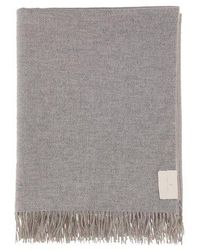 Brunello Cucinelli - Fringed Knit Blanket - Lyst