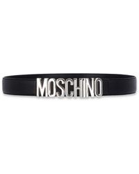 Moschino - Logo Lettering Buckle Belt - Lyst