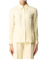 Elisabetta Franchi - Lettering Bands Georgette Blouse - Lyst