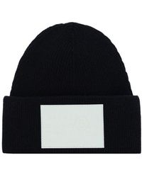 MM6 by Maison Martin Margiela - Numbers Motif Rib-knitted Beanie - Lyst