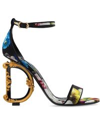 Dolce & Gabbana - Charmeuse Baroque Dg Sandals - Lyst