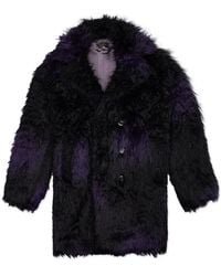 Needles - Faux Fur Blurred Dot Pea Coat - Lyst