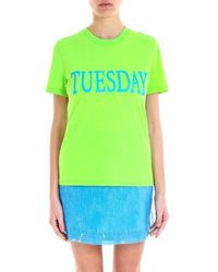 Alberta Ferretti - Tuesday Printed Crewneck T-shirt - Lyst