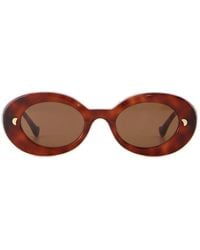 Nanushka - Giva Oval Frame Sunglasses - Lyst