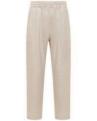 Gcds - Wide Linen Trousers - Lyst