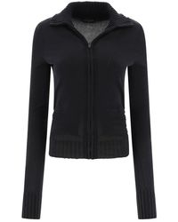 Balenciaga - Bb Paris Icon Knotted Zip-up Sweater - Lyst