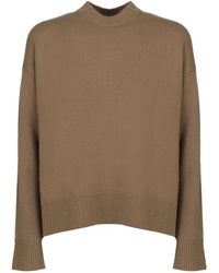 Max Mara - Roundneck Ribbed Knit Sweater - Lyst