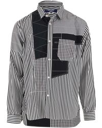 Junya Watanabe MAN patchwork-detail cotton shirt - White