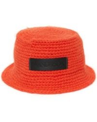 JW Anderson - Logo-patch Knitted Bucket Hat - Lyst