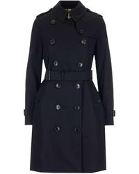 Burberry Kensington Medium-length Heritage Trench Coat - Black