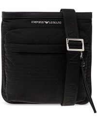Emporio Armani - Logo Plaque Zip-up Crossbody Bag - Lyst