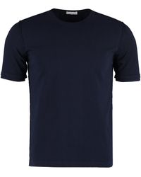 Paolo Pecora Ribbed Knit Short-sleeved T-shirt - Blue