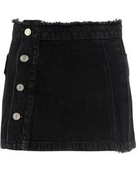 ANDERSSON BELL - Low-rise Pleated Wrap Denim Skirt - Lyst