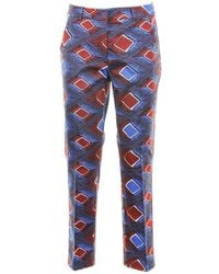 Weekend by Maxmara - All-over Patterned Straight Leg Pants - Lyst